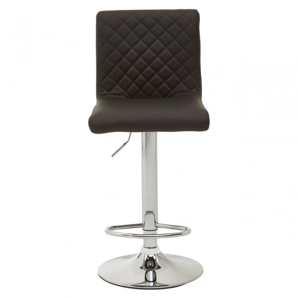 Elara Black And Chrome Bar Stool