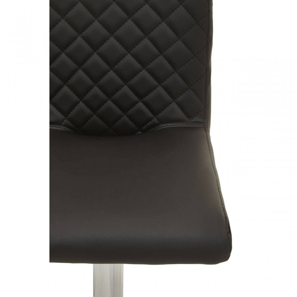 Elara Black And Chrome Bar Stool
