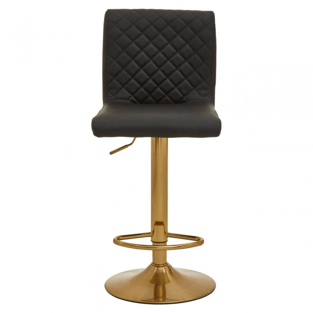 Elara Black And Gold Bar Stool