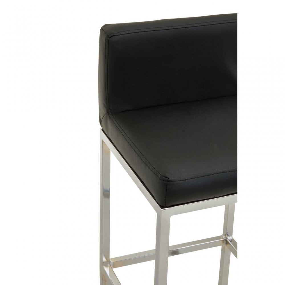 Elara Black Pu Bar Chair