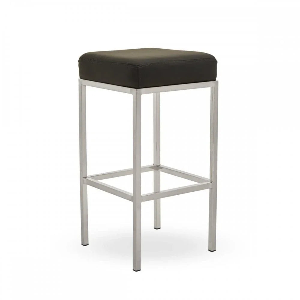 Elara Black Pu Bar Stool