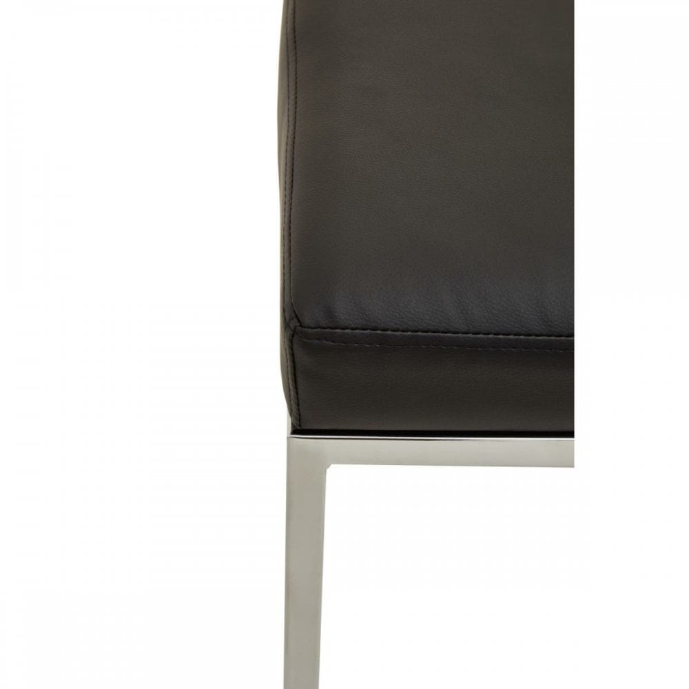 Elara Black Pu Bar Stool