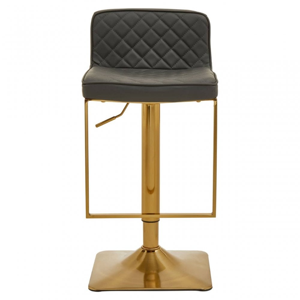 Elara Dark Grey And Square Base Bar Stool