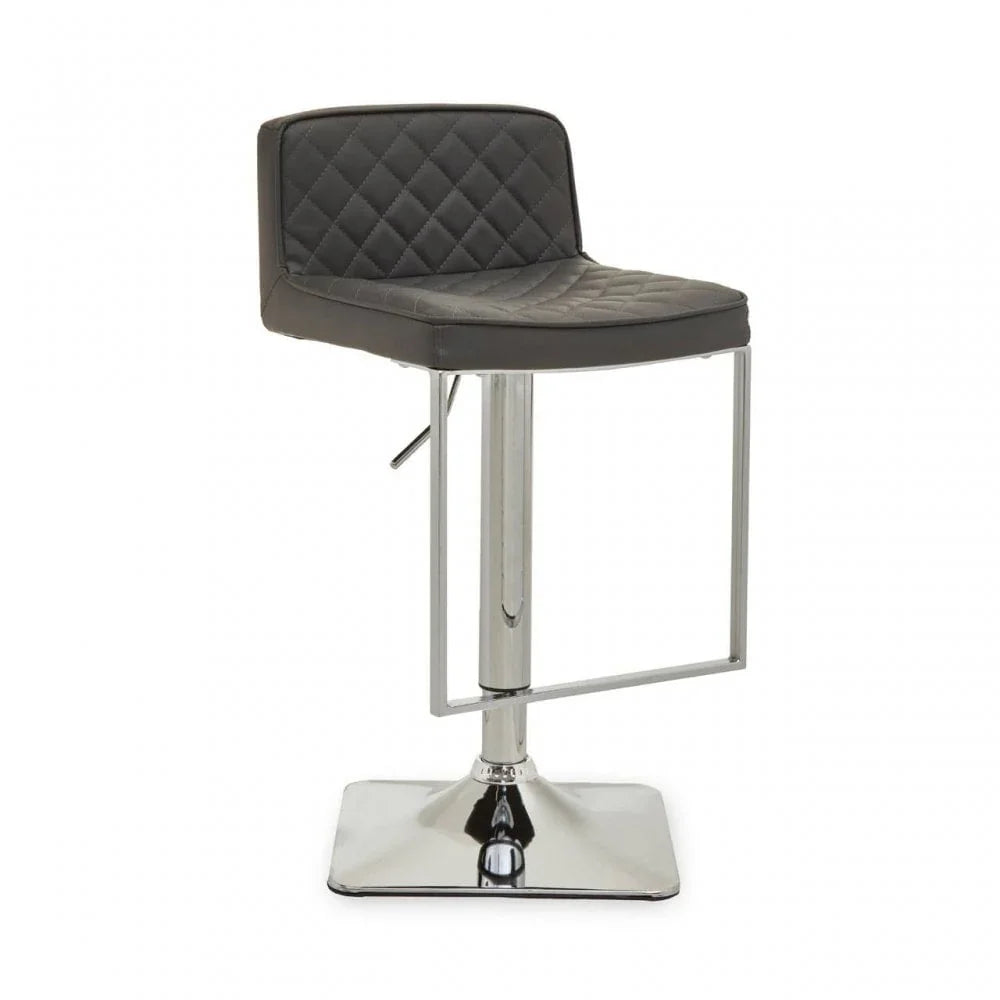 Elara Dark Grey And Square Base Bar Stool