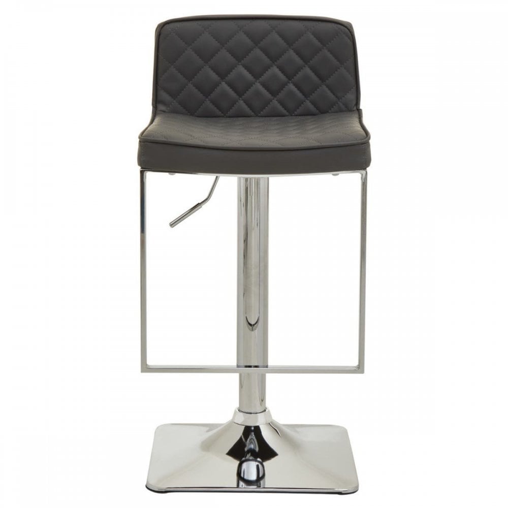 Elara Dark Grey And Square Base Bar Stool