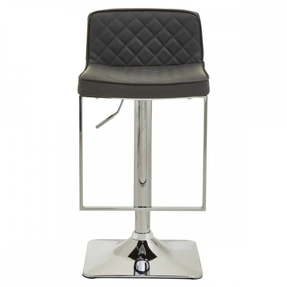 Elara Dark Grey And Square Base Bar Stool