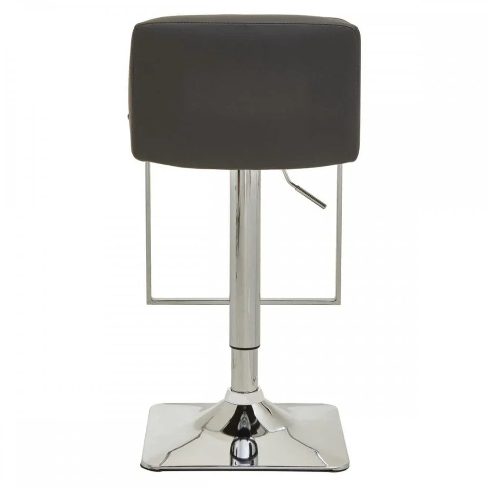Elara Dark Grey And Square Base Bar Stool