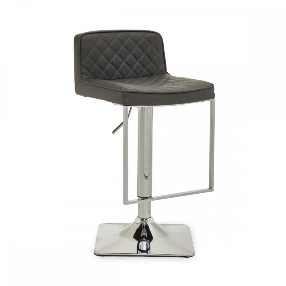 Elara Dark Grey And Square Base Bar Stool