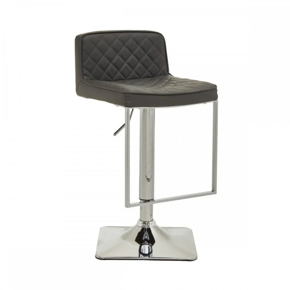 Elara Dark Grey And Square Base Bar Stool