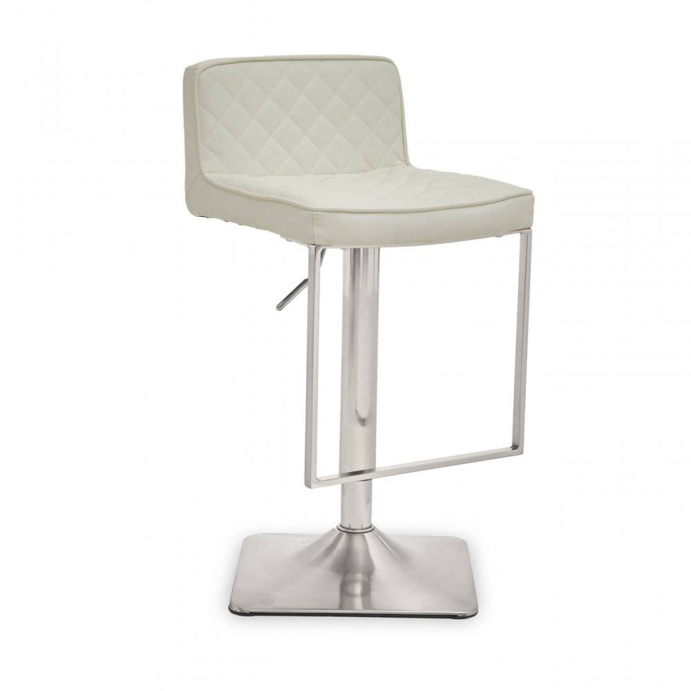 Elara White And Chrome Bar Stool
