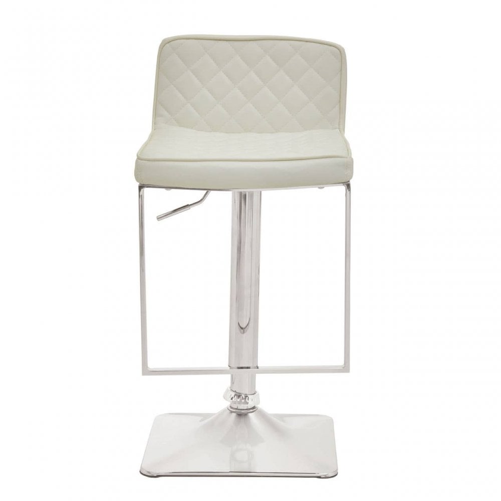 Elara White And Chrome Bar Stool