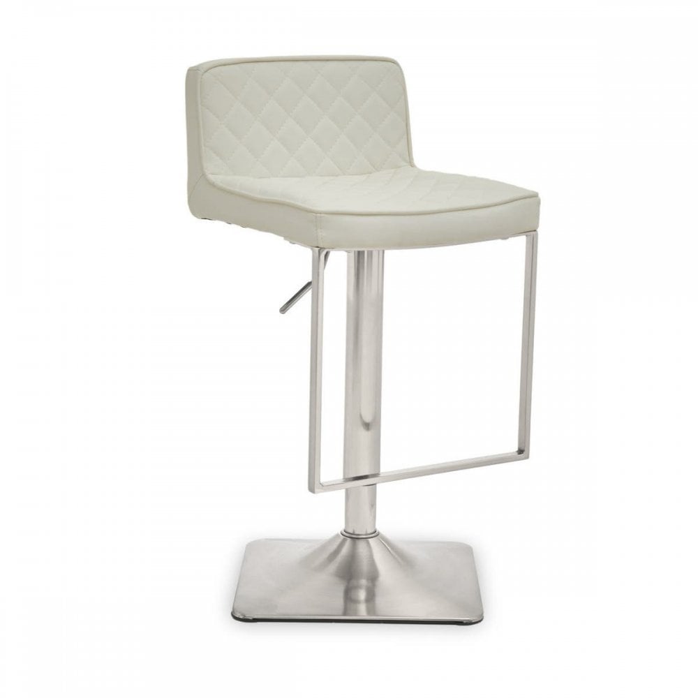 Elara White And Chrome Bar Stool