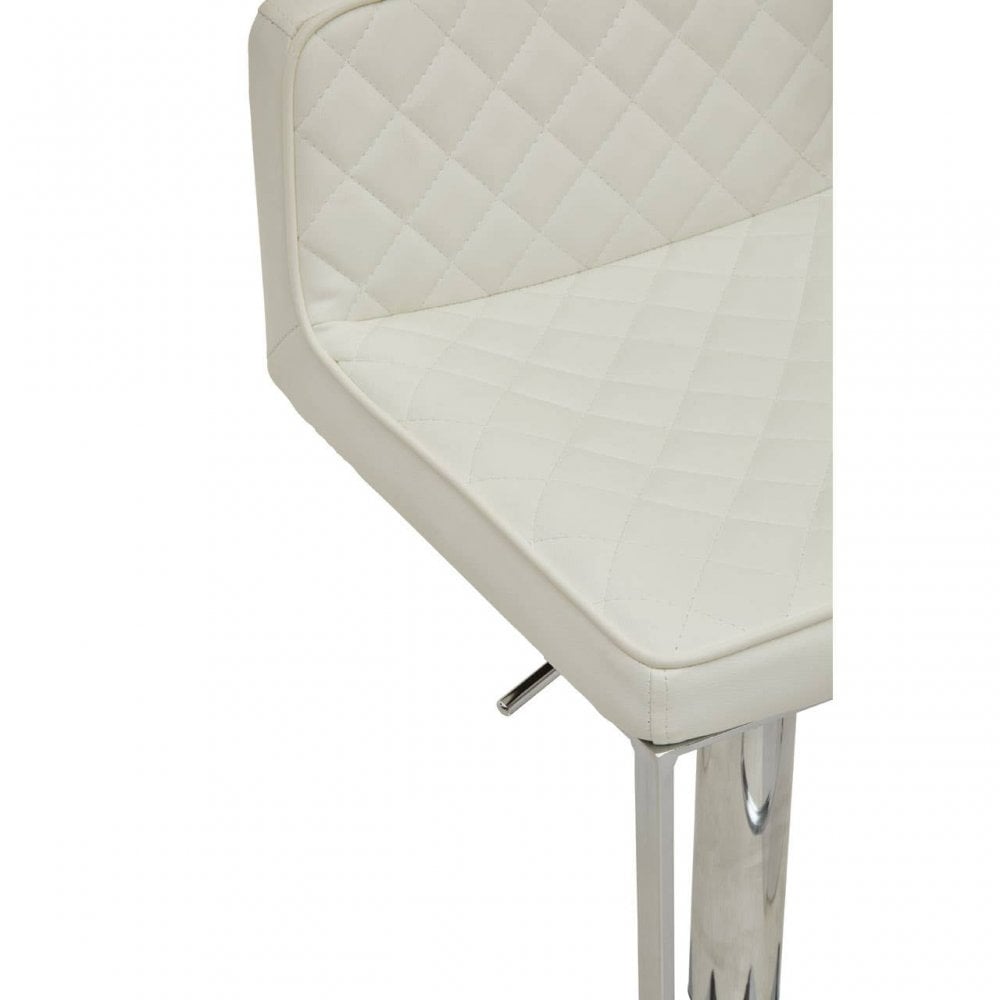 Elara White And Chrome Bar Stool