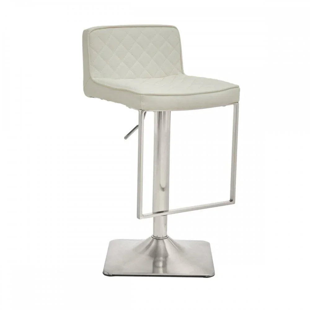 Elara White And Chrome Bar Stool