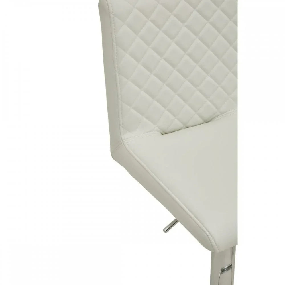 Elara White And Chrome Bar Stool