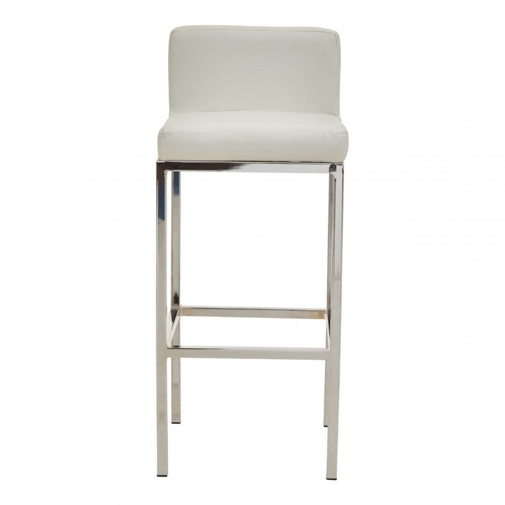 Elara White Pu Bar Chair