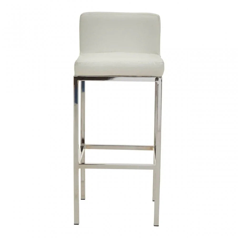 Elara White Pu Bar Chair