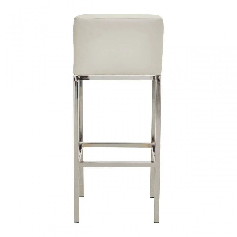 Elara White Pu Bar Chair