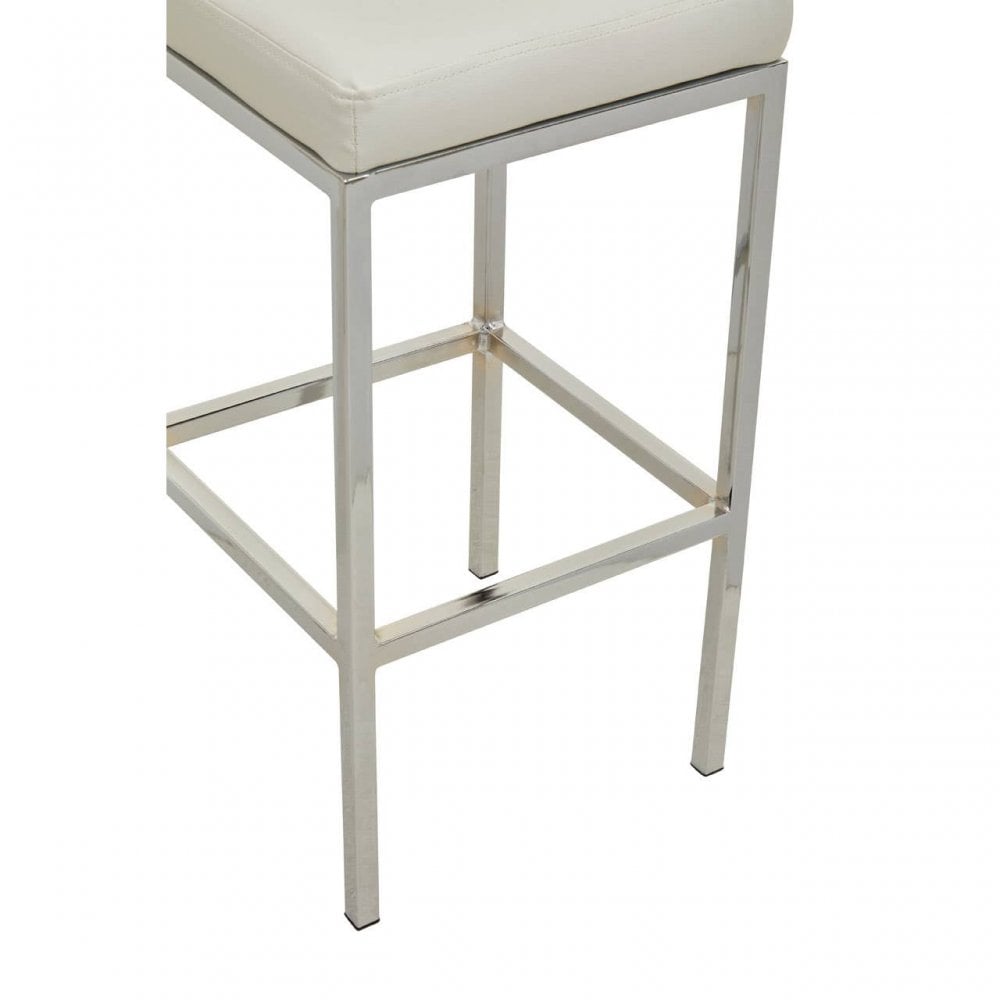 Elara White Pu Bar Chair