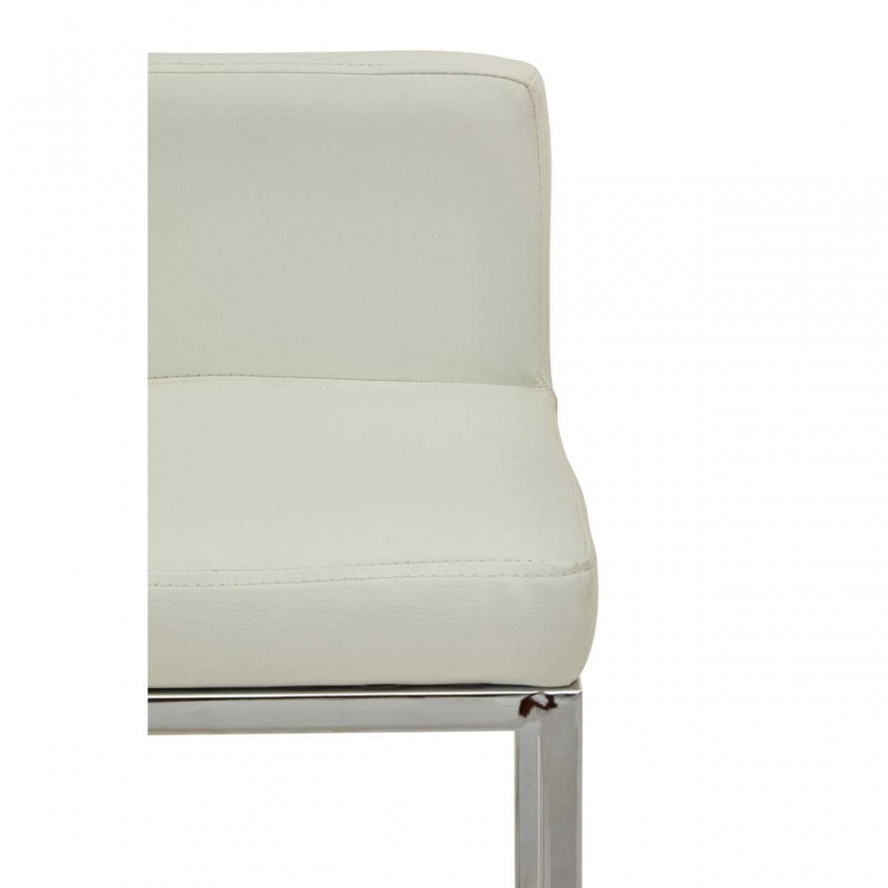 Elara White Pu Bar Chair
