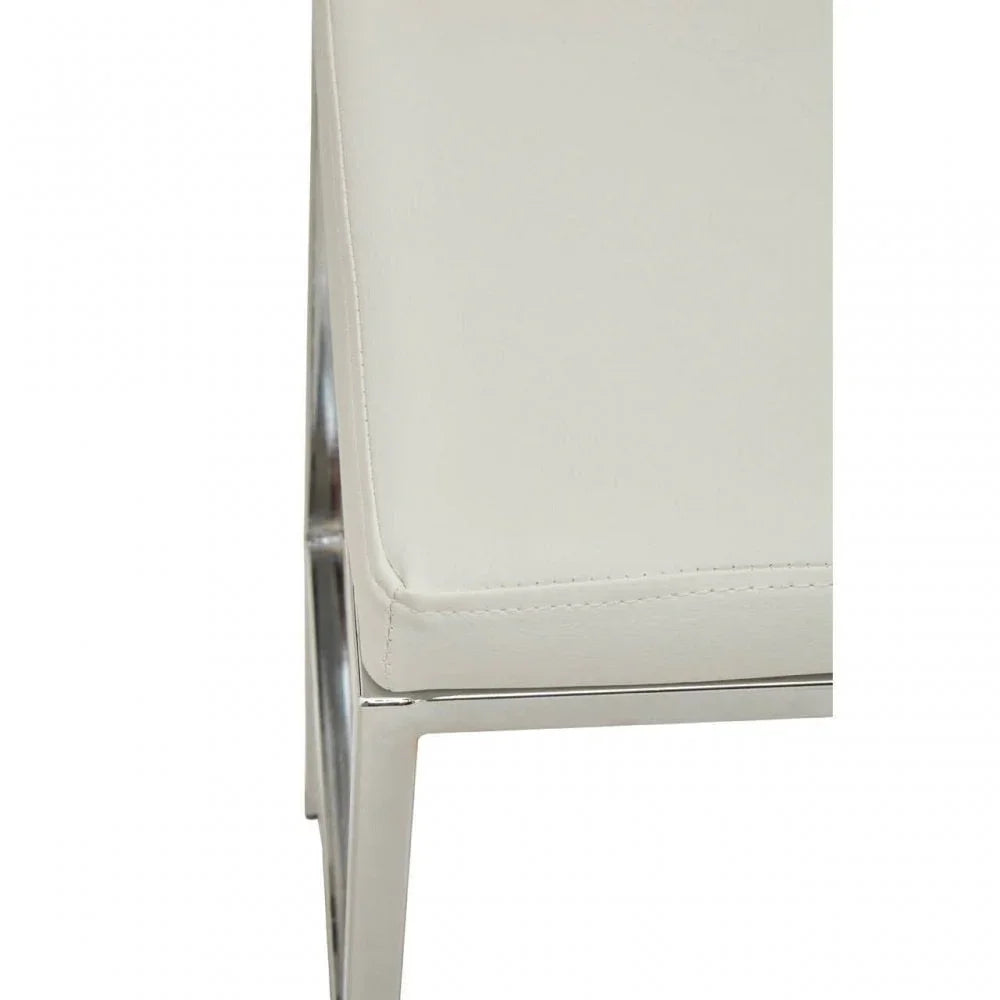 Elara White Pu Bar Chair