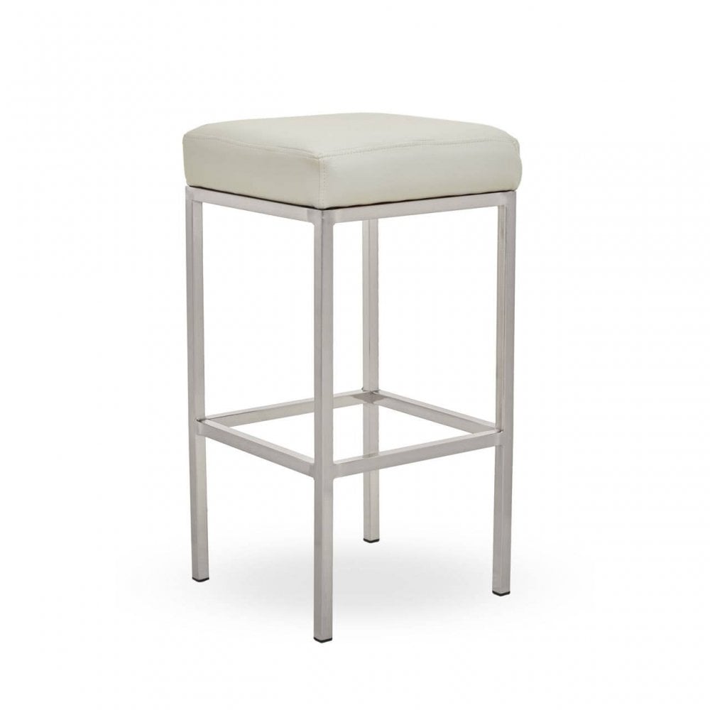 Elara White Pu Bar Stool