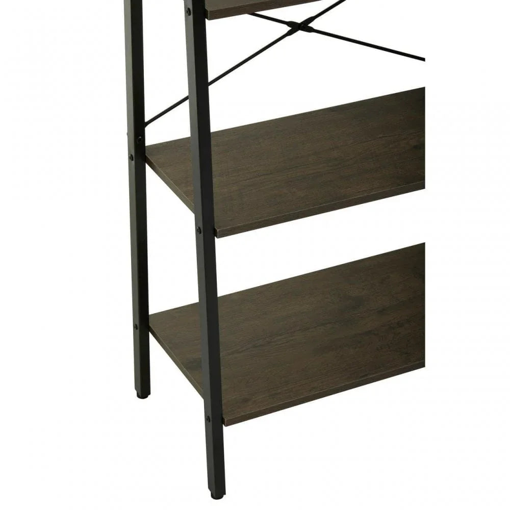 Hawthorn Four Tier Veneer Ladder Shelf Unit