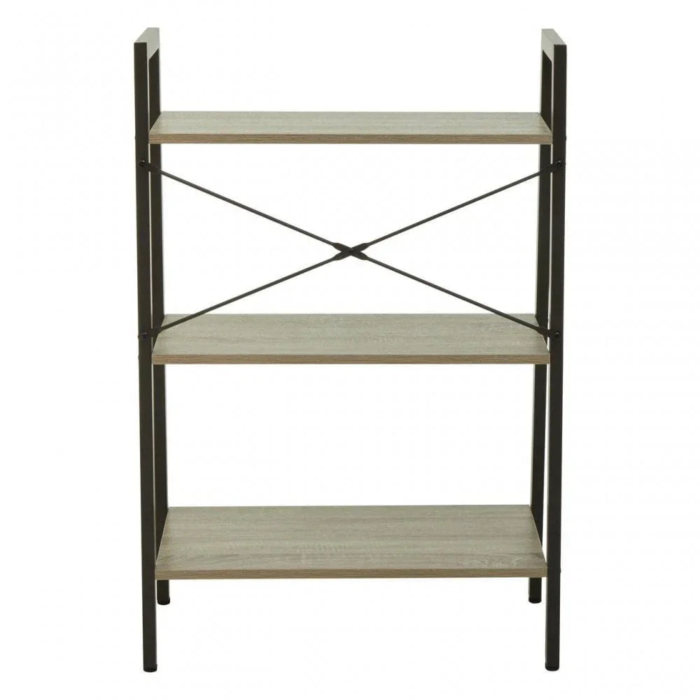 Hawthorn Three Tier Veneer Ladder Shelf Unit