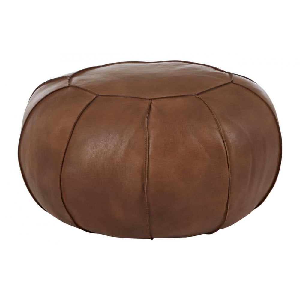 Bison Leather Pouffe