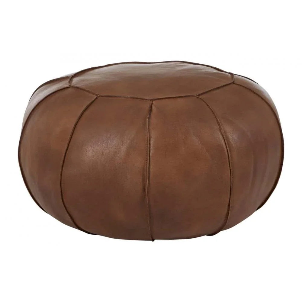 Bison Leather Pouffe