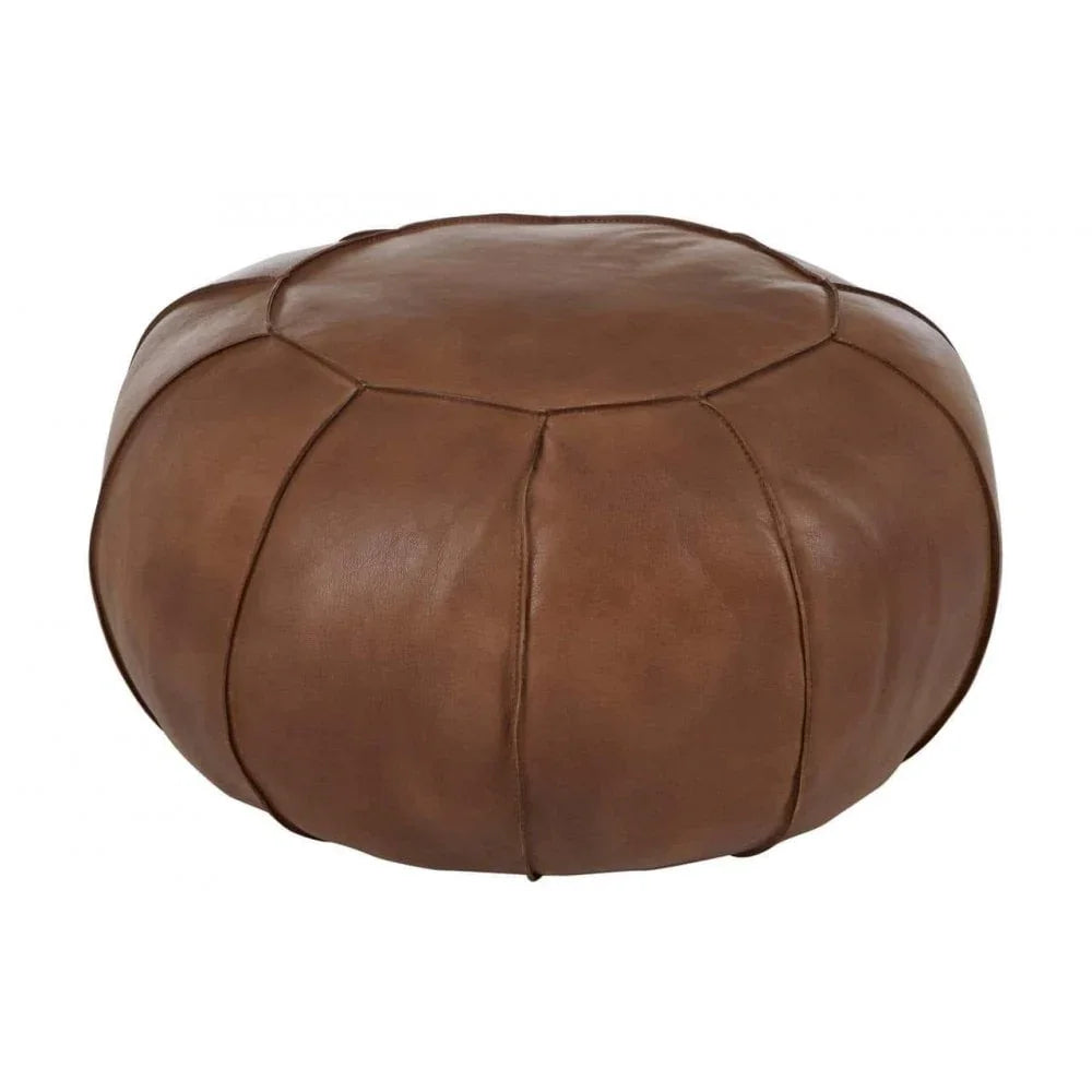 Bison Leather Pouffe
