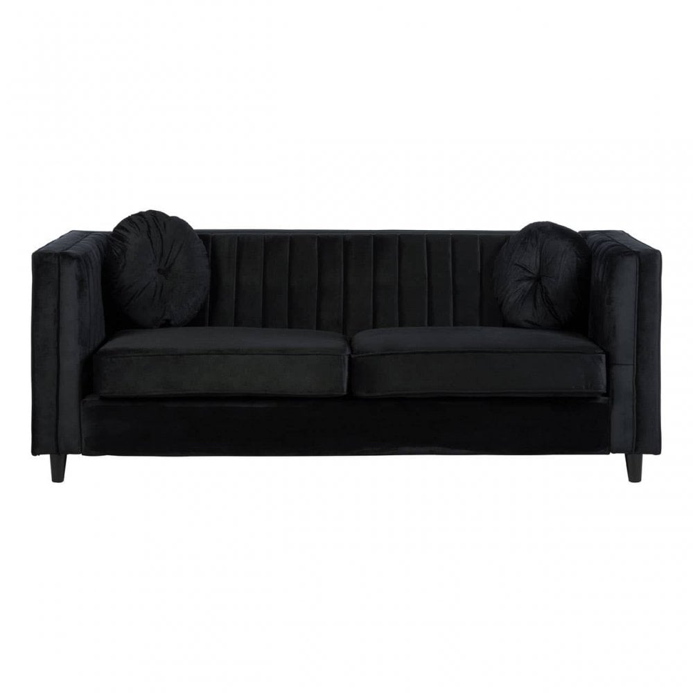 Farrah Three Seat Velvet Sofa