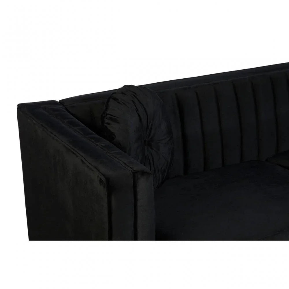 Farrah Three Seat Velvet Sofa