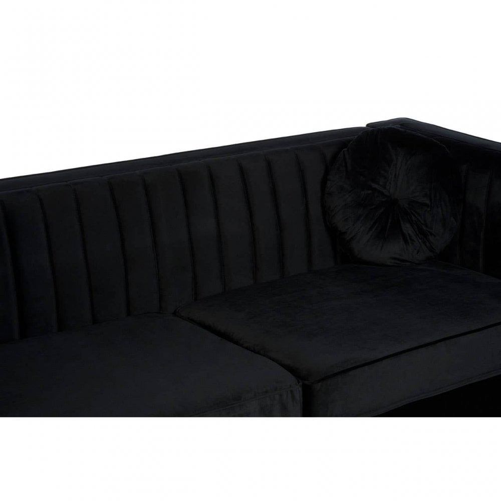 Farrah Three Seat Velvet Sofa