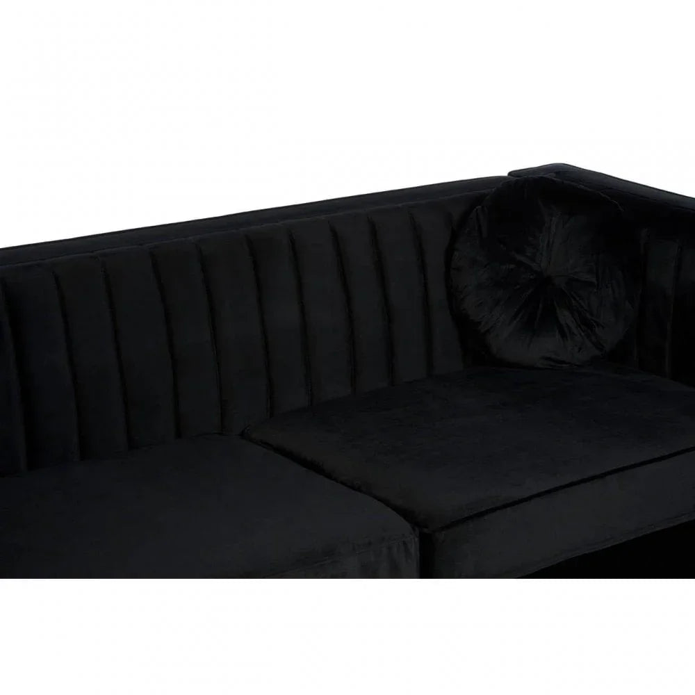 Farrah Three Seat Velvet Sofa