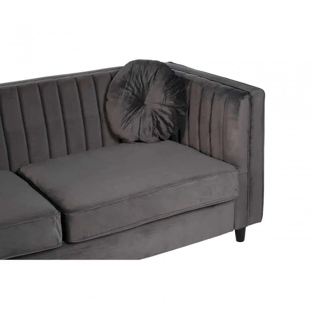 Farrah Three Seat Velvet Sofa