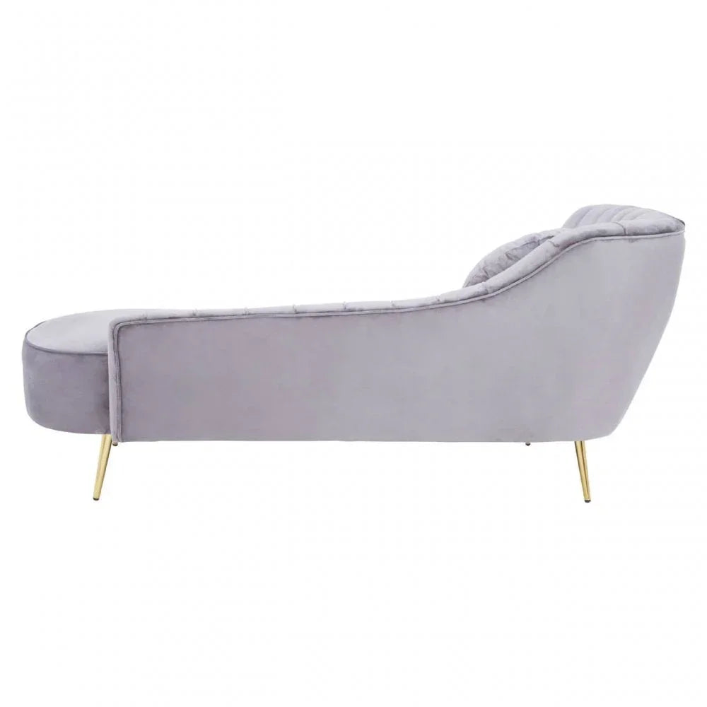 Selina Left Arm Velvet Chaise