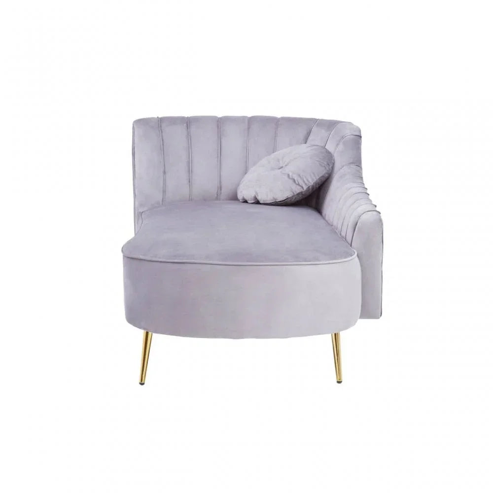 Selina Left Arm Velvet Chaise