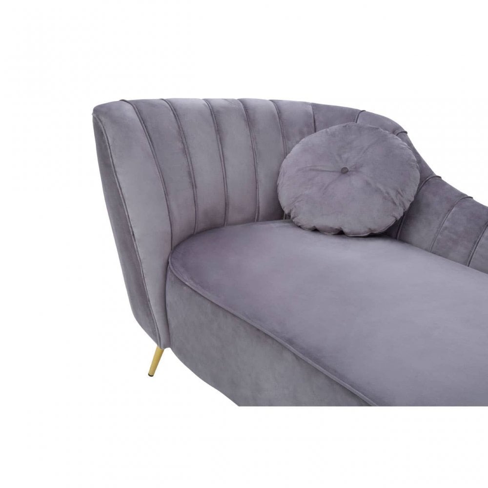 Selina Left Arm Velvet Chaise
