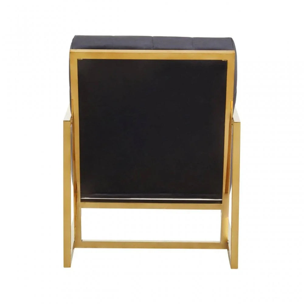 Lila Velvet Chair With Gold Frame