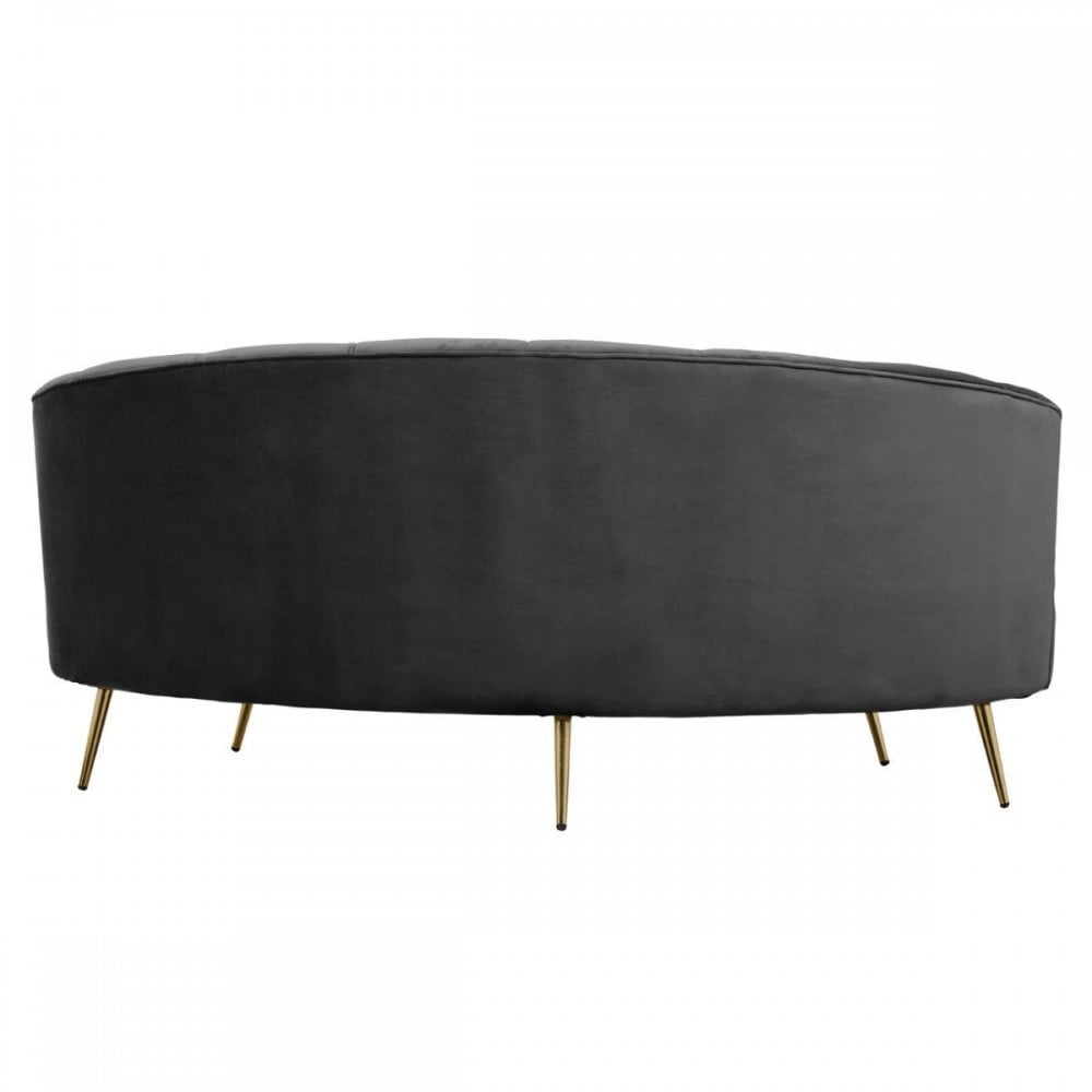 Camila Three Seat Velvet Sofa