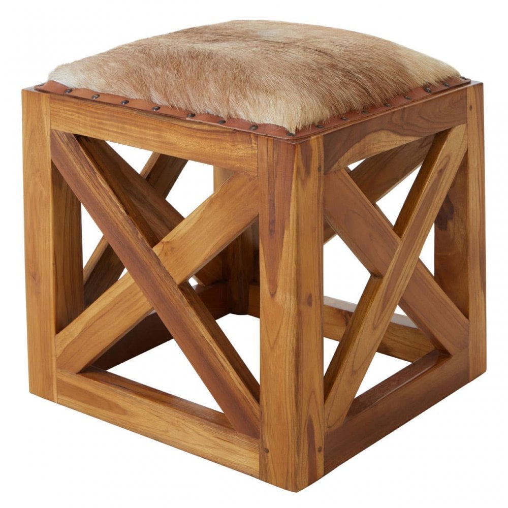 Alden Leather Stool