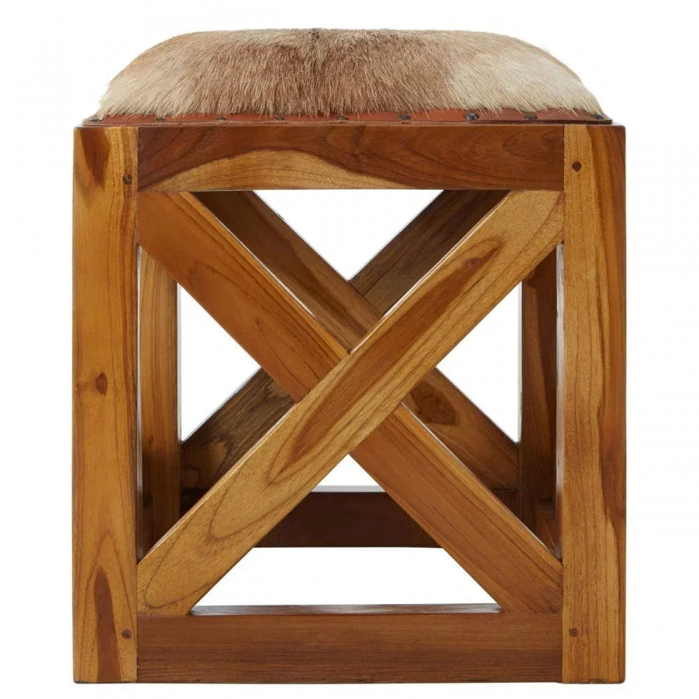 Alden Leather Stool
