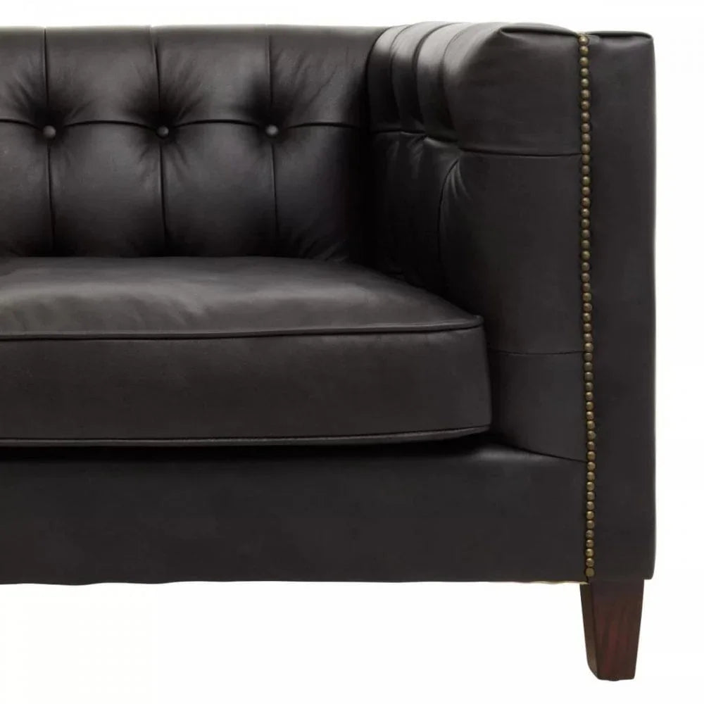 Hudson Three Seater Leather Sofa