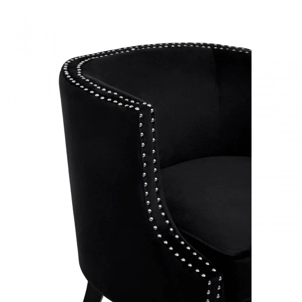 Elyse Velvet Studded Chair