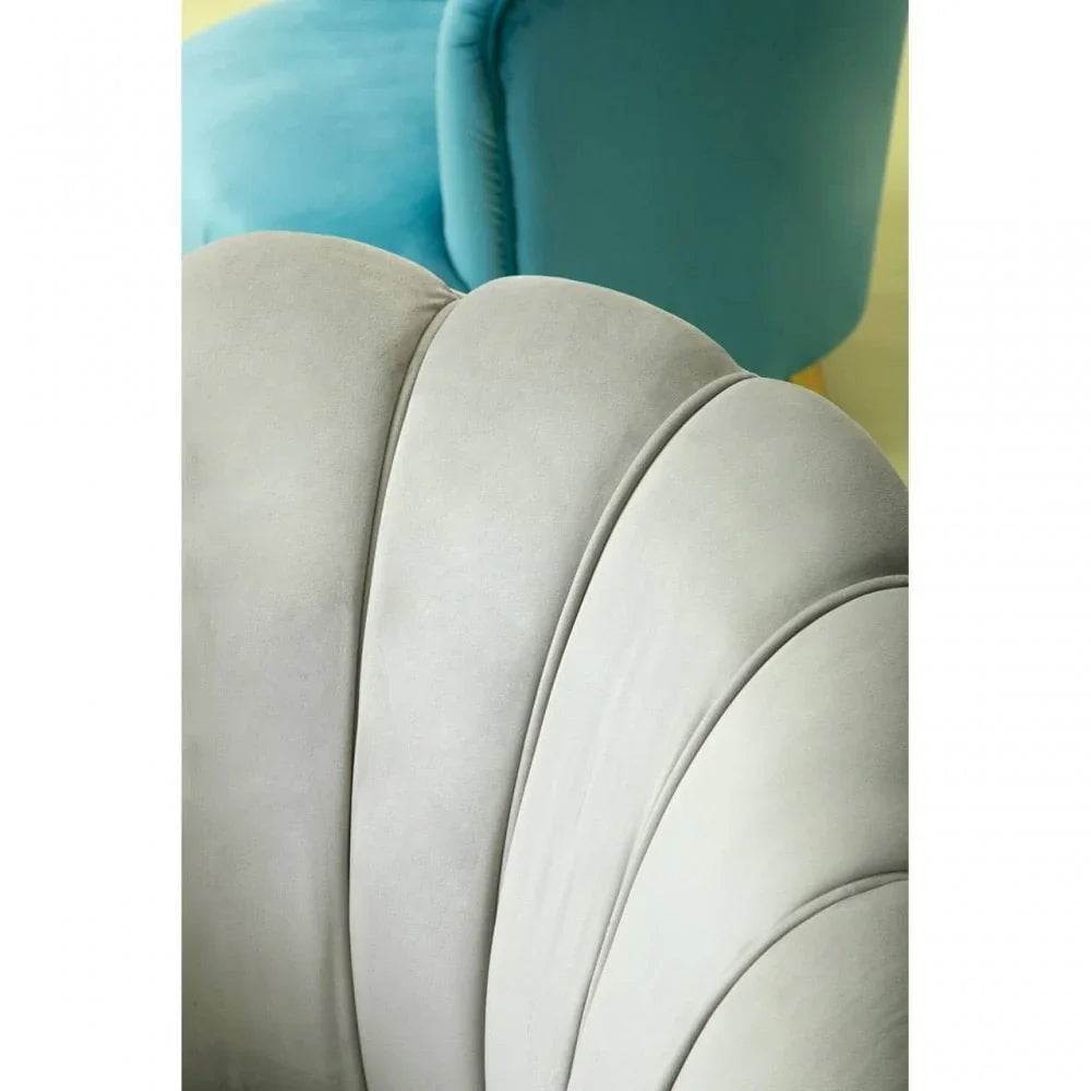 Celeste Velvet Chair With Gold Wood Legs