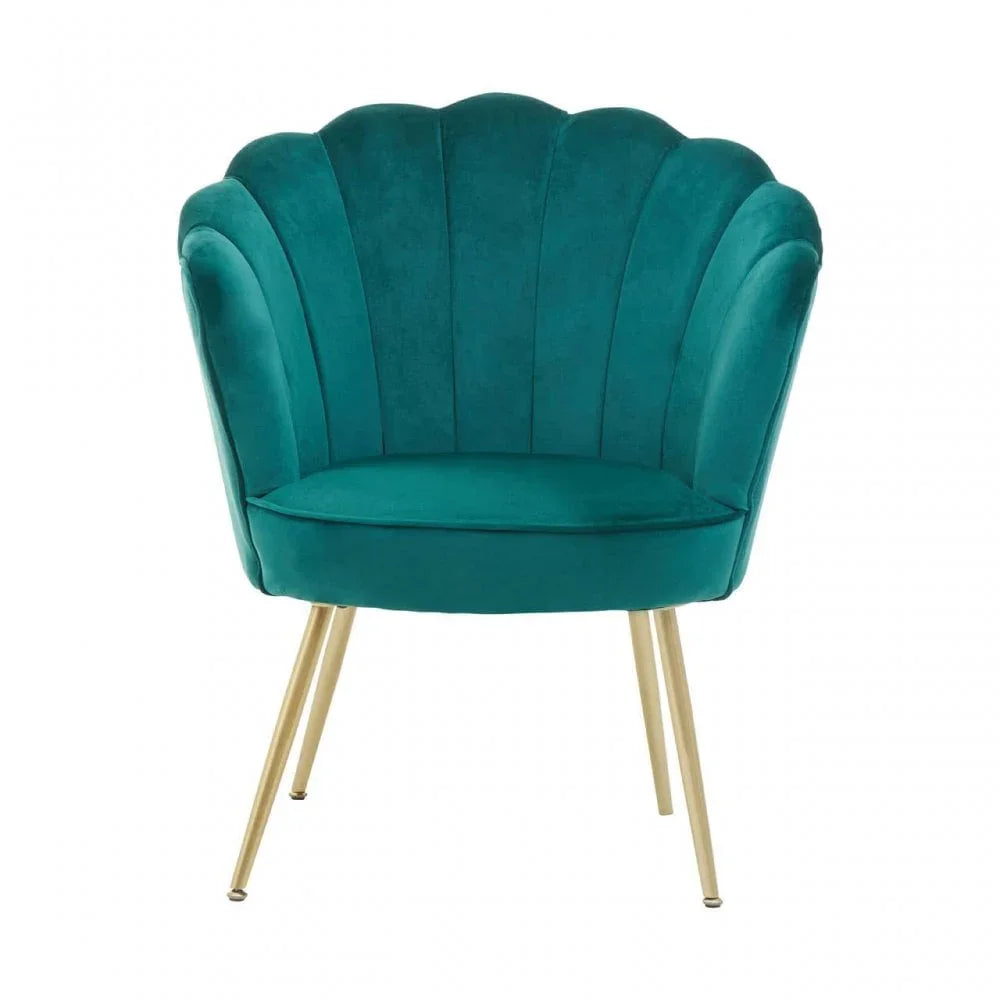 Marlow Velvet Scalloped Chair