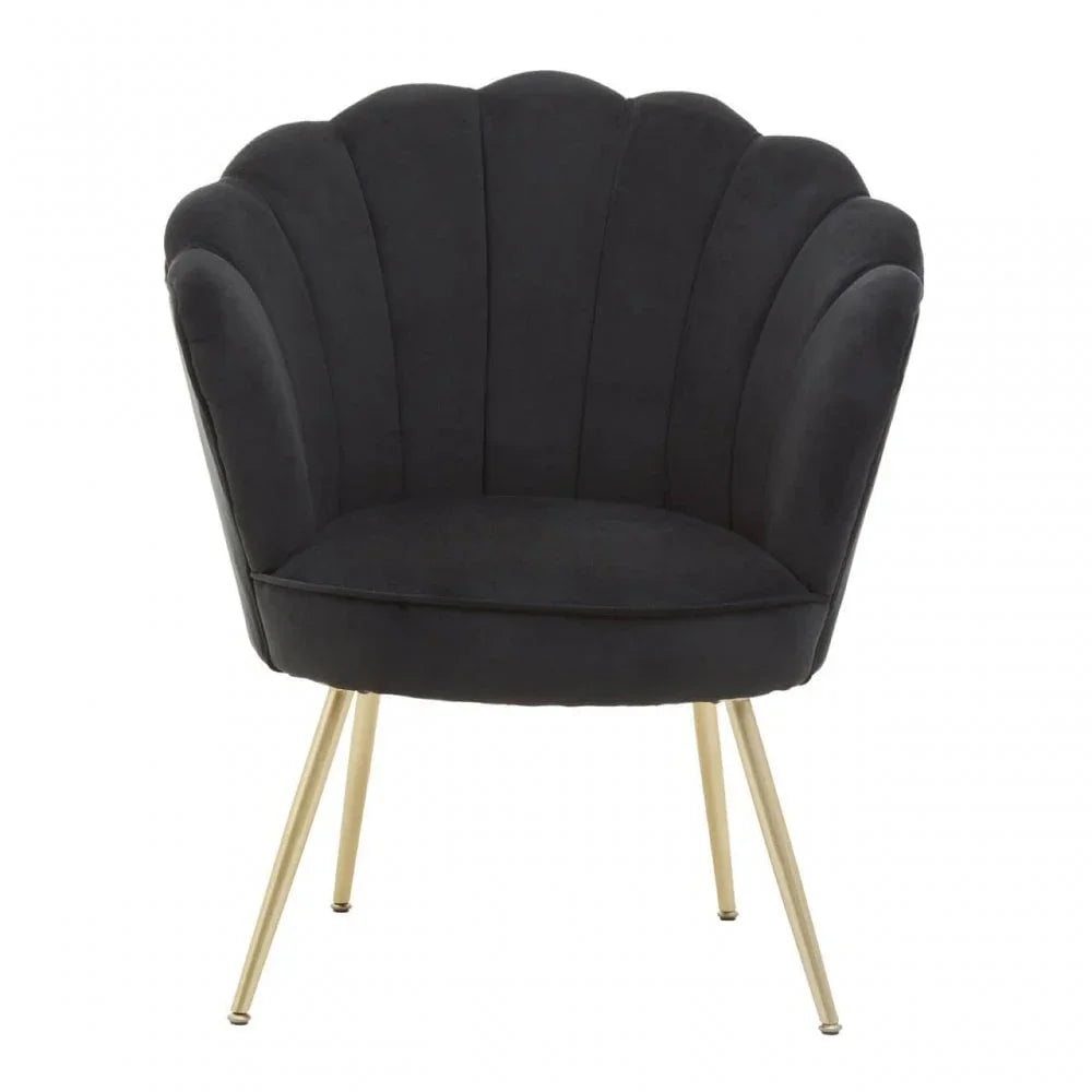 Marlow Velvet Scalloped Chair