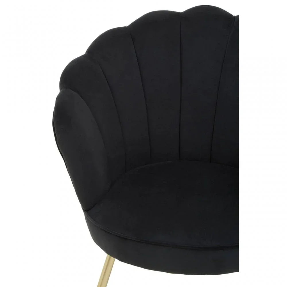 Marlow Velvet Scalloped Chair