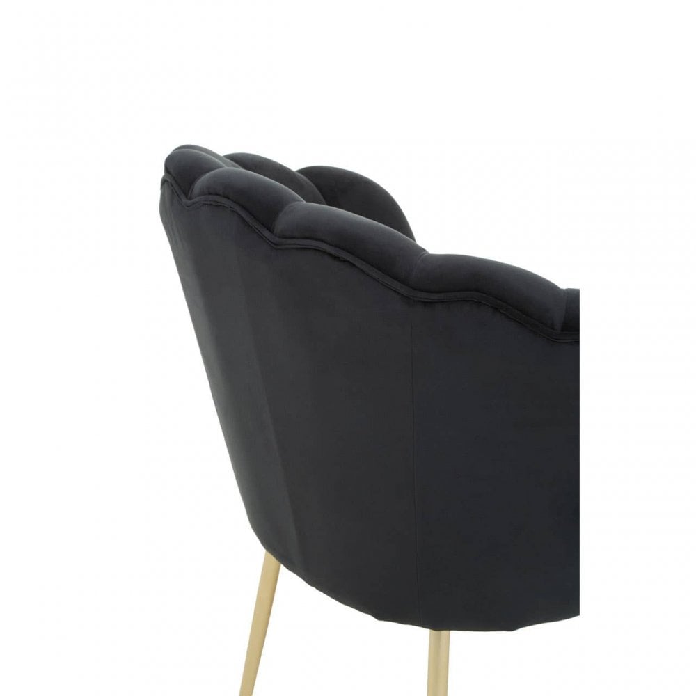 Marlow Velvet Scalloped Chair